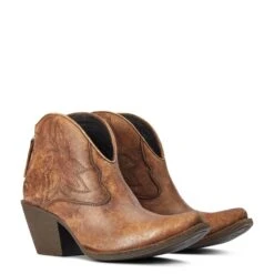 Ariat® Ladies Layla Naturally Distressed Brown Booties 10042587 11 Ariat® Ladies Layla Naturally Distressed Brown Booties 10042587 -True Style Shoes Store F22 WMS WEST 10042587 pair
