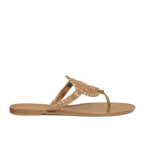Jack Roger Ladies Slip On Georgica Jelly Gold Sandals 1213SS0010710-GLD 3 Jack Roger Ladies Slip On Georgica Jelly Gold Sandals 1213SS0010710-GLD - Image 3