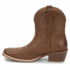 Justin® Ladies Chellie Tan Leather Western Square Toe Booties GY9510 -True Style Shoes Store GY9510 6