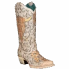Corral Boots Corral® Ladies White Glitter Inlay & Bull Skull Embroidery Boots A4408