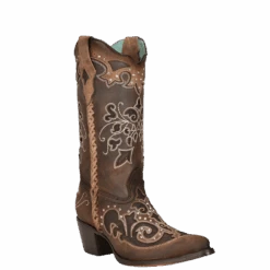 Corral Boots Corral® Ladies Inlay & Crystal Embroidery Woven Pointed Toe Boots C3933