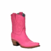 Corral Boots Corral Ladies Embroidery Stitch & Inlay Fuchsia Pink Ankle Boots Z5137