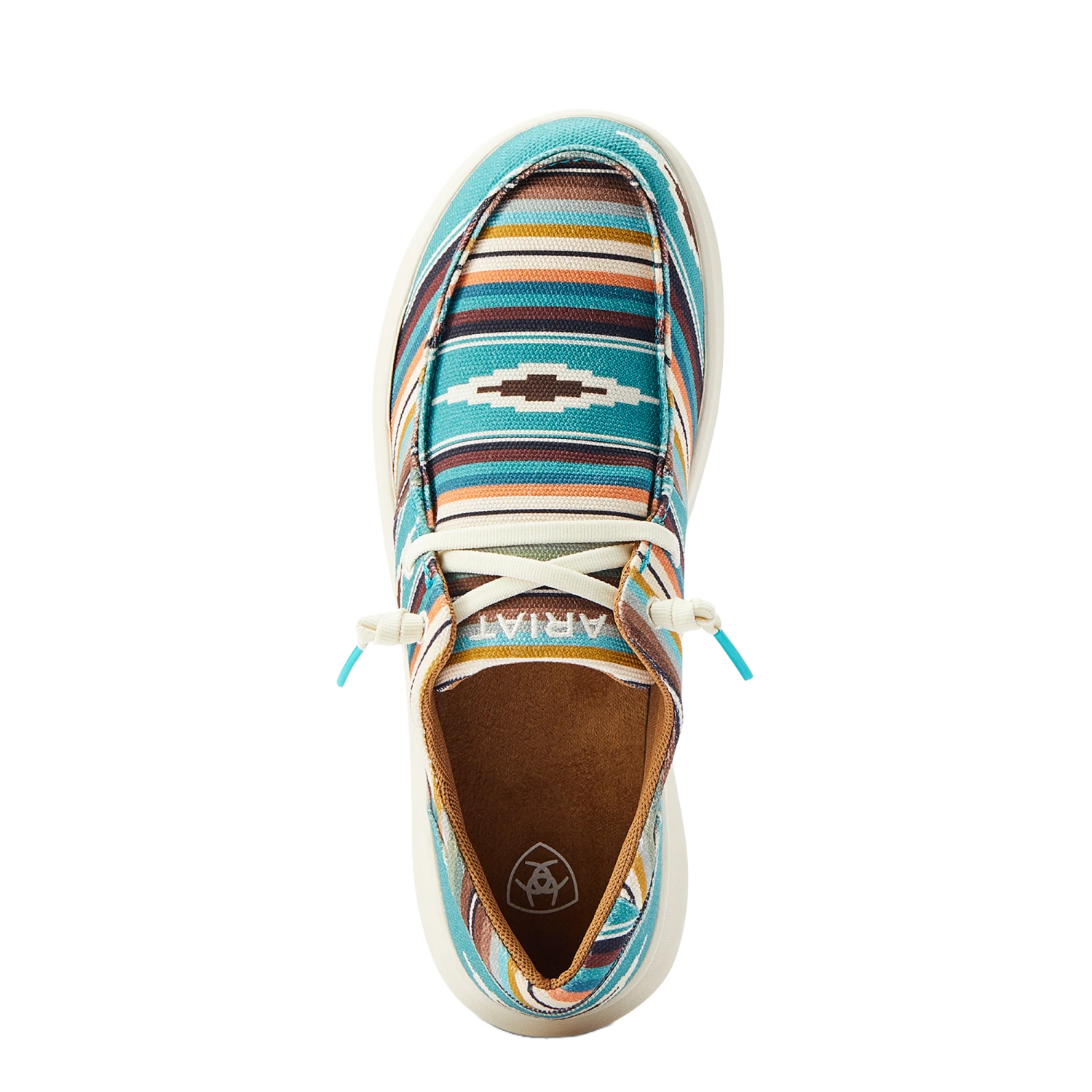 Ariat® Ladies Hilo Turquoise Serape Print Slip On Shoes 10044590 2 Ariat® Ladies Hilo Turquoise Serape Print Slip On Shoes 10044590 - Image 2