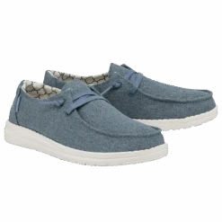 Hey Dude Ladies Wendy Canvas Sparkling Blue Stone Slip On Shoes 121410711