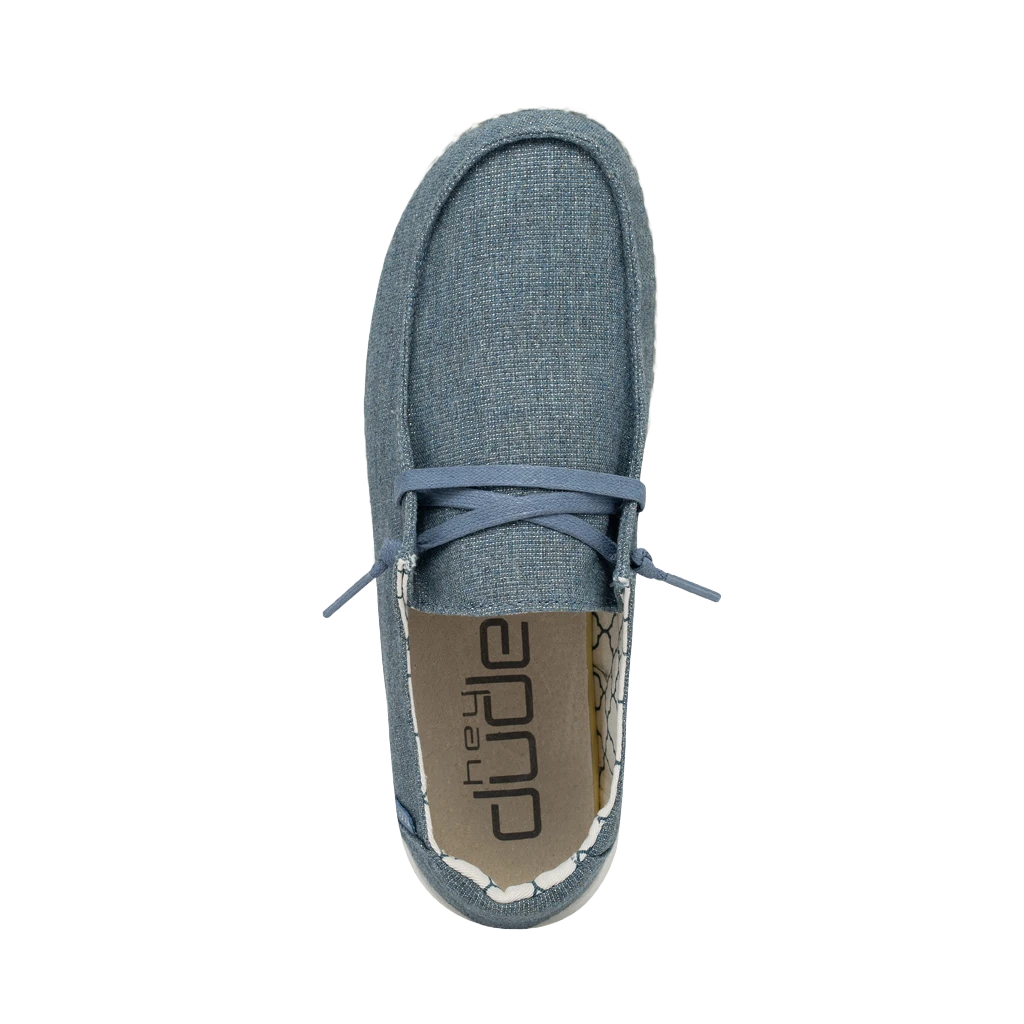 Hey Dude Ladies Wendy Canvas Sparkling Blue Stone Slip On Shoes 121410711 2 Hey Dude Ladies Wendy Canvas Sparkling Blue Stone Slip On Shoes 121410711 - Image 2