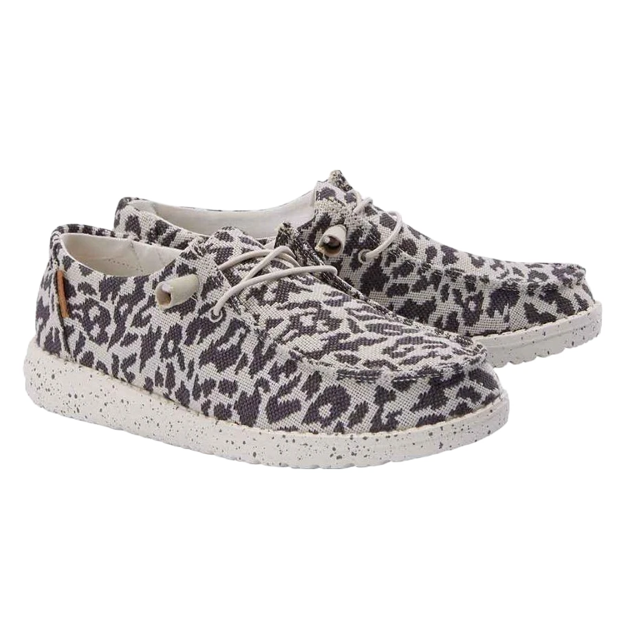 Hey Dude Ladies Wendy Woven Cheetah Grey Shoes 121413091 1 Hey Dude Ladies Wendy Woven Cheetah Grey Shoes 121413091