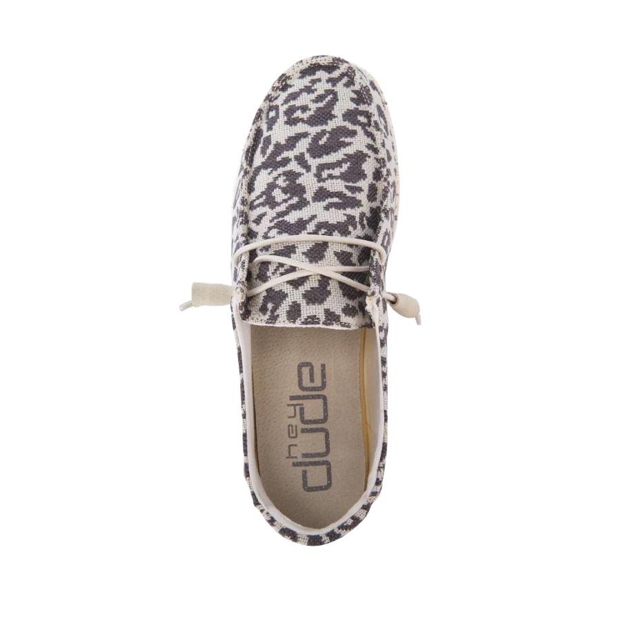 Hey Dude Ladies Wendy Woven Cheetah Grey Shoes 121413091 2 Hey Dude Ladies Wendy Woven Cheetah Grey Shoes 121413091 - Image 2