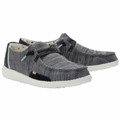 Hey Dude Ladies Wendy Sox Sparkling Black Shoes 121924957