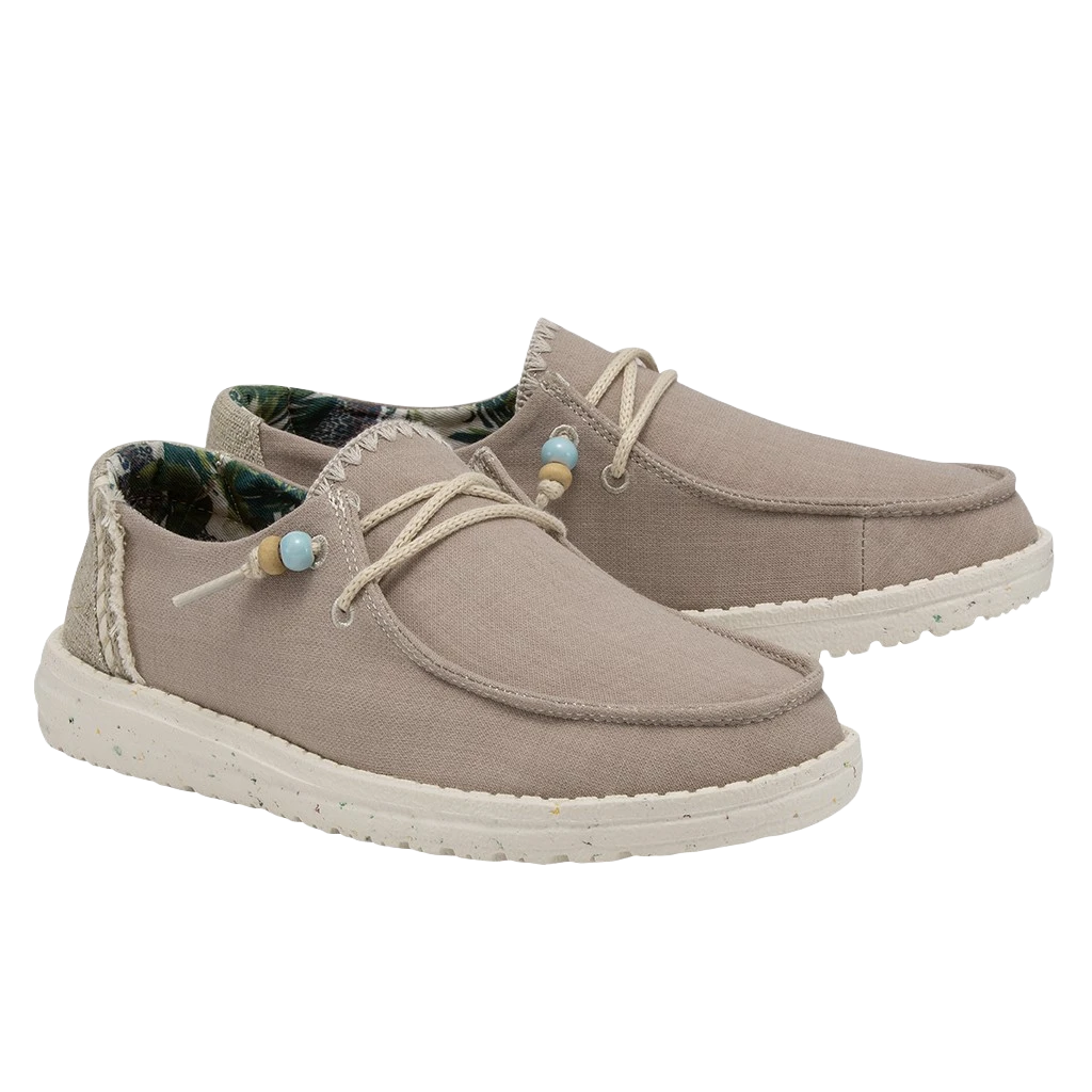 Hey Dude Ladies Wendy Natural Rose Grey Slip On Shoes 122155005 1 Hey Dude Ladies Wendy Natural Rose Grey Slip On Shoes 122155005