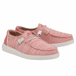 Hey Dude Ladies Wendy Stretch Coral Pearl Slip On Shoe 121415071