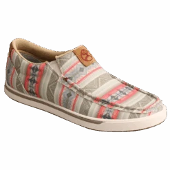 Twisted X Ladies Hooey Loper Pink Aztec Slip-On Shoes WHYC021