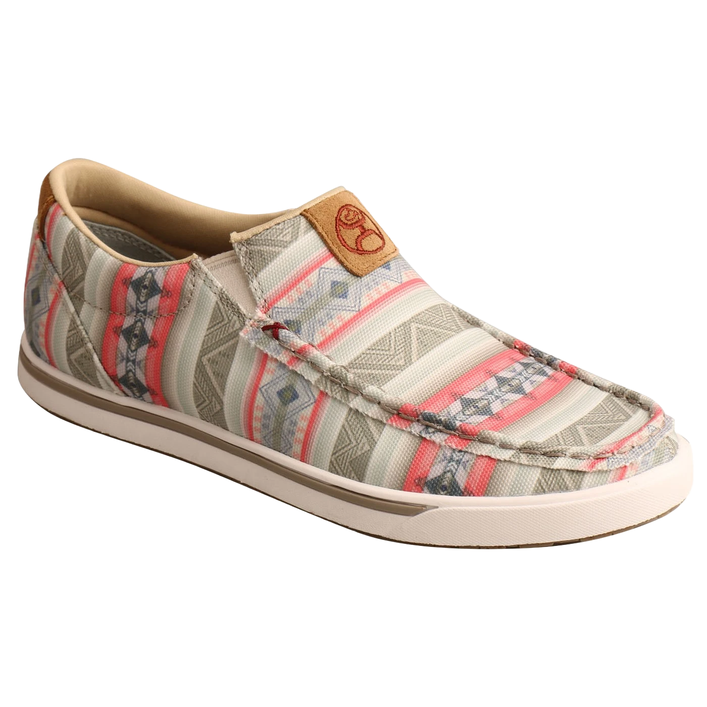 Twisted X Ladies Hooey Loper Pink Aztec Slip-On Shoes WHYC021 1 Twisted X Ladies Hooey Loper Pink Aztec Slip-On Shoes WHYC021