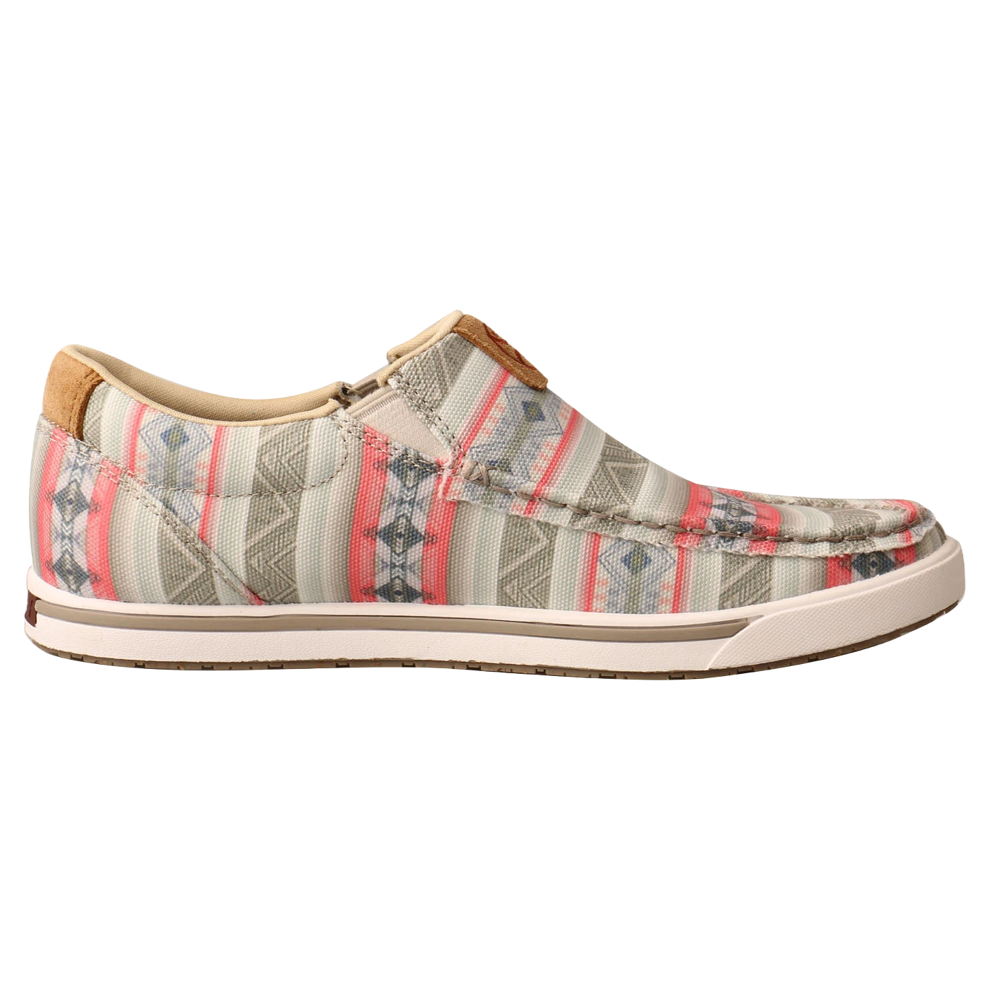 Twisted X Ladies Hooey Loper Pink Aztec Slip-On Shoes WHYC021 2 Twisted X Ladies Hooey Loper Pink Aztec Slip-On Shoes WHYC021 - Image 2
