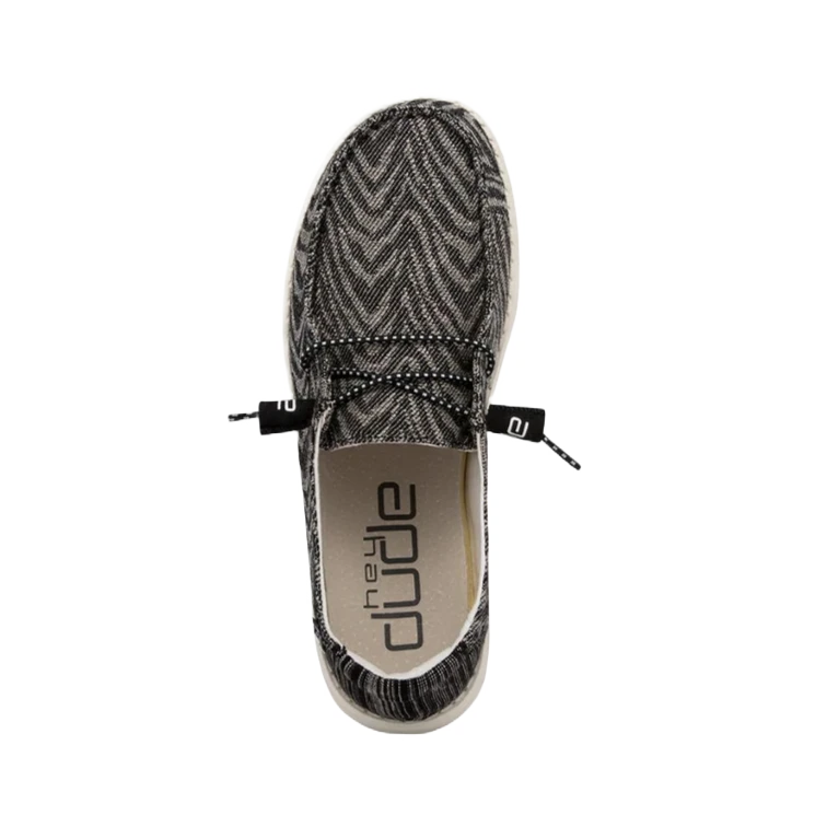 Hey Dude Ladies Wendy Woven Zebra Black Shoes 121414740 2 Hey Dude Ladies Wendy Woven Zebra Black Shoes 121414740 - Image 2