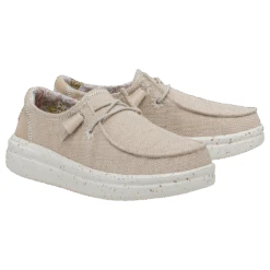 Hey Dude Ladies Wendy Rise Stretch Dove Beige Slip On Shoes 40076-1KV