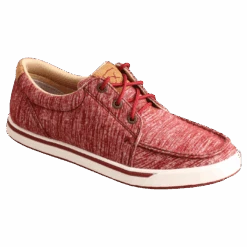 Twisted X Ladies Kicks Casual Lace Round Toe Red Shoe WCA0049