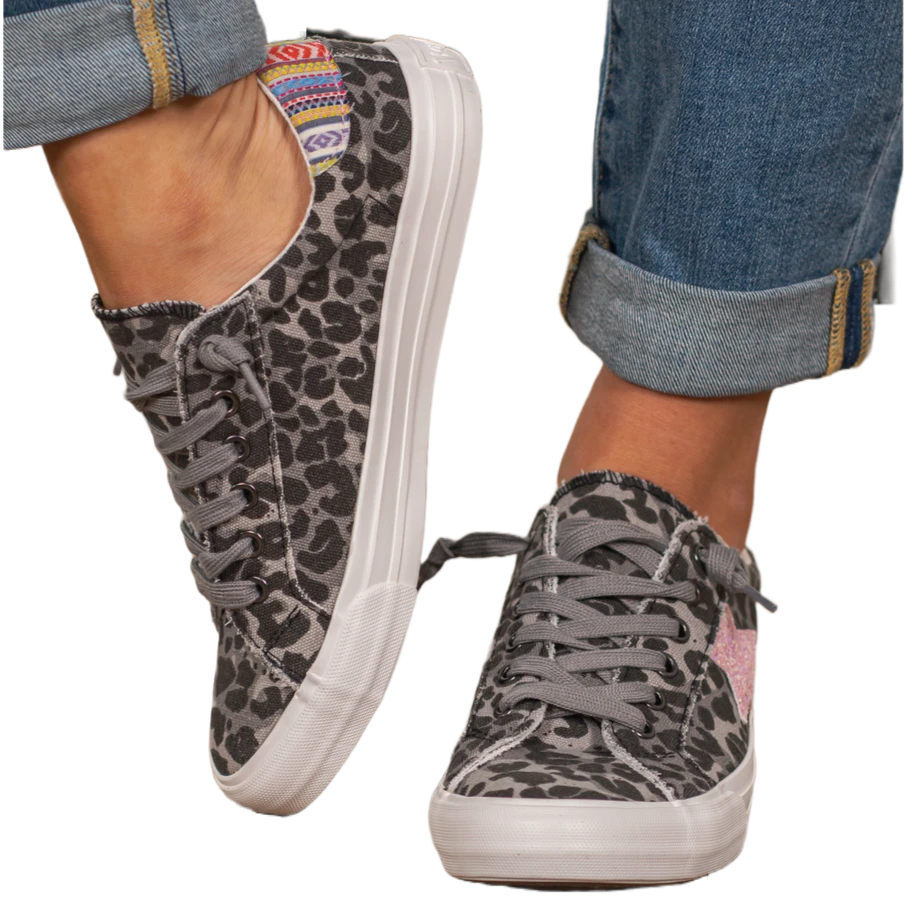 Very G Ladies Cosmic Grey Leopard Print Casual Shoes VGSP0126-032 3 Very G Ladies Cosmic Grey Leopard Print Casual Shoes VGSP0126-032 - Image 3