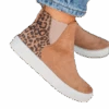 Very G Ladies Survivor Tan & Leopard Ankle Shoes VGSP0102-TAN