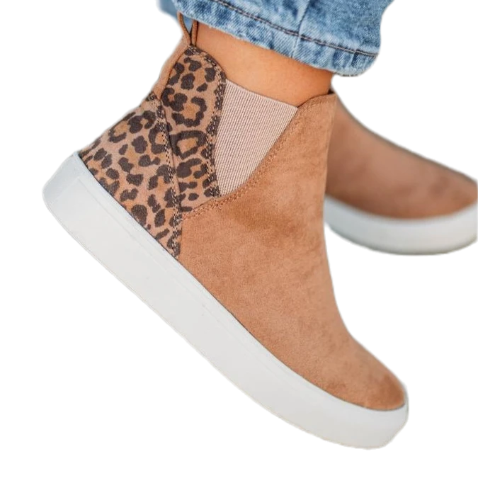 Very G Ladies Survivor Tan & Leopard Ankle Shoes VGSP0102-TAN 1 Very G Ladies Survivor Tan & Leopard Ankle Shoes VGSP0102-TAN