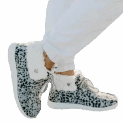 Gypsy Jazz® Ladies Odion Grey Leopard Sherpa Casual Shoes GJSP0108-967