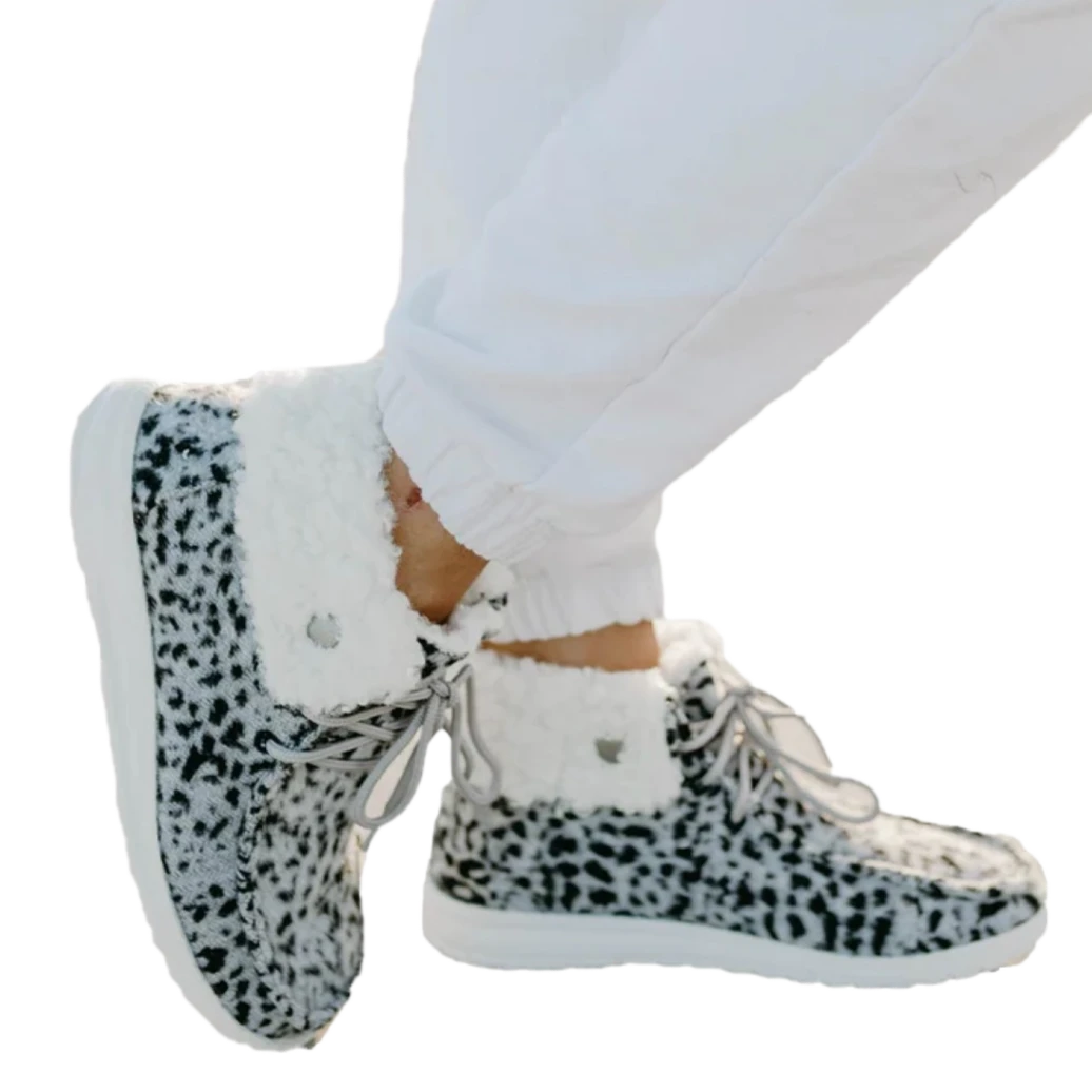 Gypsy Jazz® Ladies Odion Grey Leopard Sherpa Casual Shoes GJSP0108-967 1 Gypsy Jazz® Ladies Odion Grey Leopard Sherpa Casual Shoes GJSP0108-967
