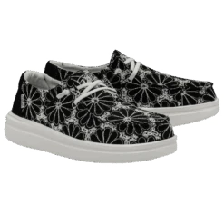 Hey Dude Ladies Wendy Rise Eyelet Black Slip On Shoes 40075-001