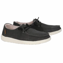 Hey Dude HeyDude® Ladies Wendy Chambray Off Black Casual Shoes 40058-0XM