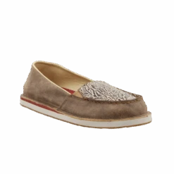 Twisted X Ladies Slip-On Bomber & Light Taupe Loafer Shoes