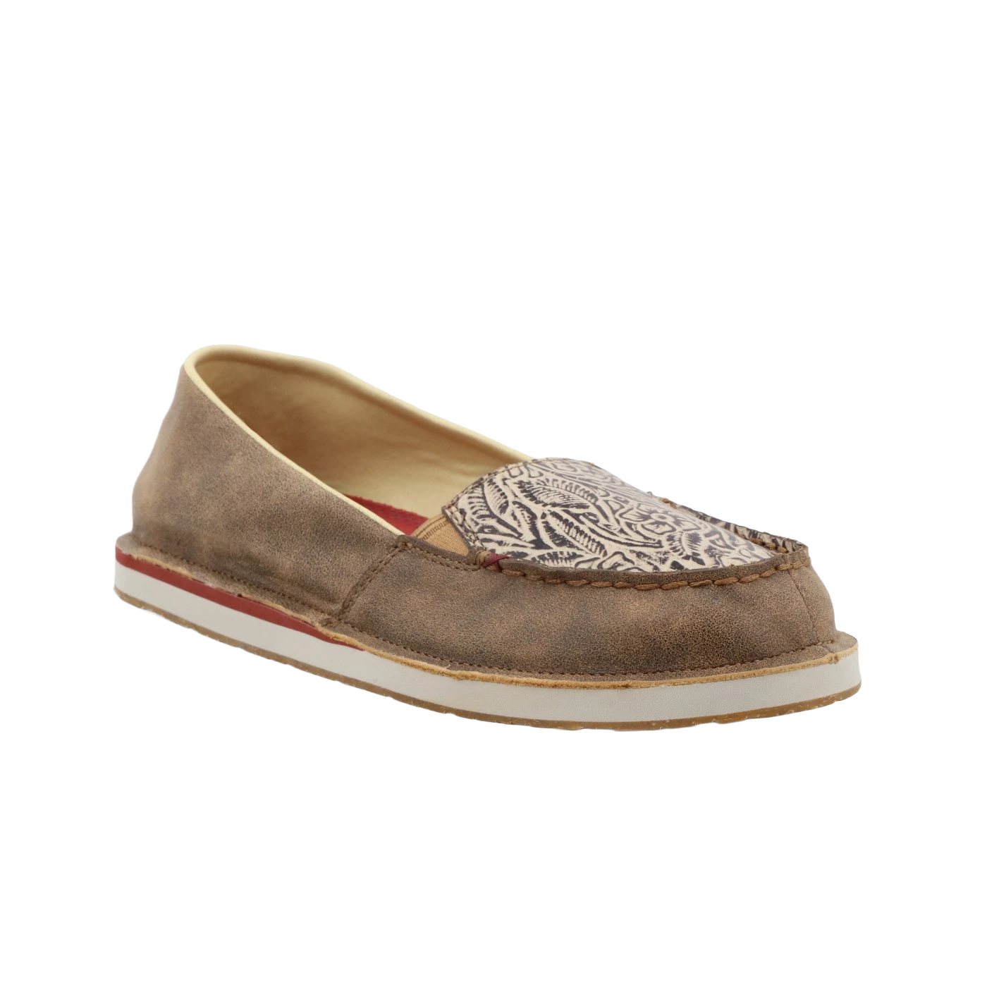 Twisted X Ladies Slip-On Bomber & Light Taupe Loafer Shoes 1 Twisted X Ladies Slip-On Bomber & Light Taupe Loafer Shoes