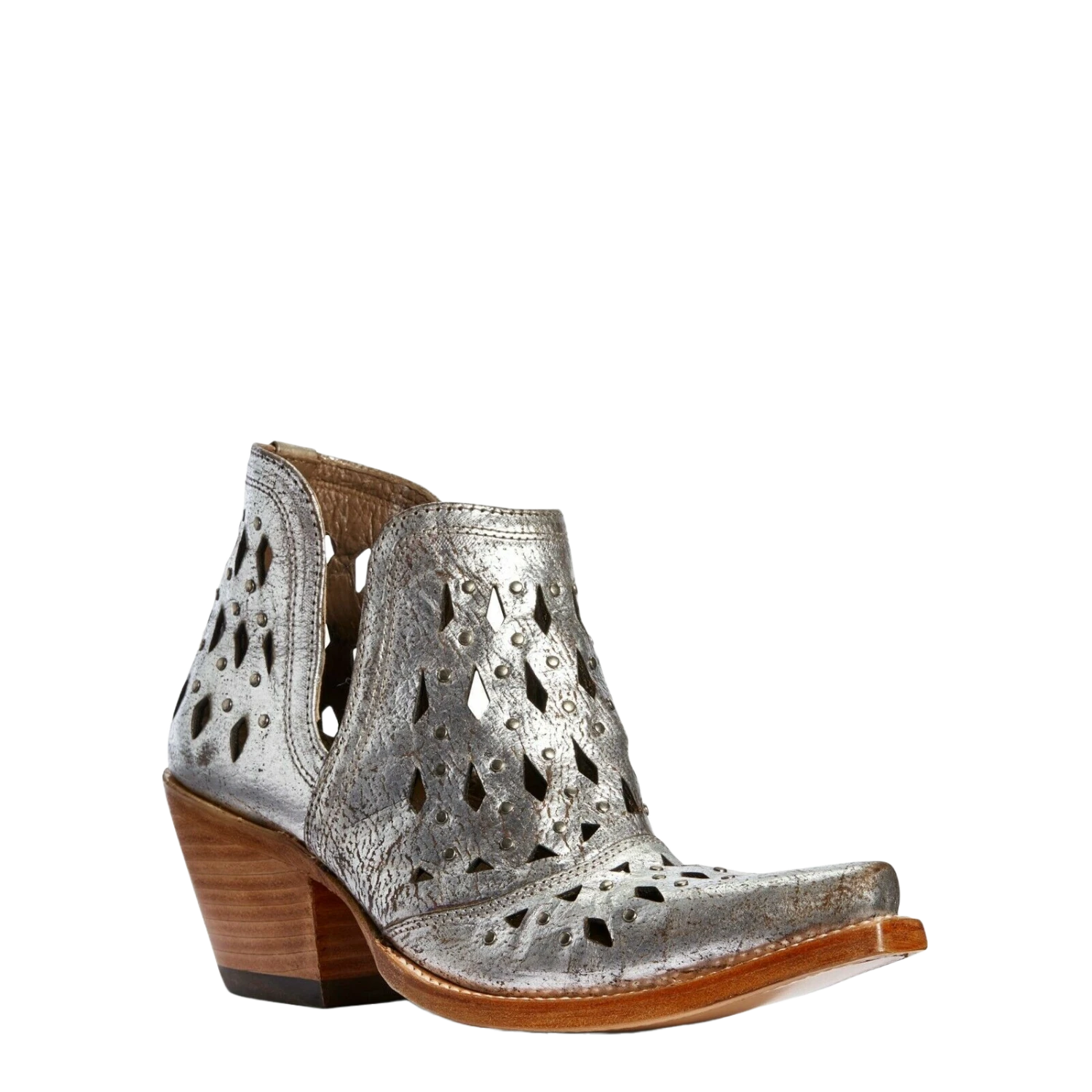 Ariat® Ladies Silver Metallic Studded Dixon Western Boot 10031501 1 Ariat® Ladies Silver Metallic Studded Dixon Western Boot 10031501
