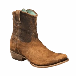 Corral Boots Corral Ladies Eudora Chocolate-Tan Lamb Abstract Shortie Boots C1064