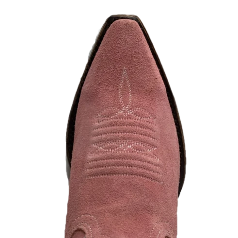 Caborca Silver® Tennessee Whiskey Gamuza Rosa Snip Toe Boots SLMAF056 2 Caborca Silver® Tennessee Whiskey Gamuza Rosa Snip Toe Boots SLMAF056 - Image 2