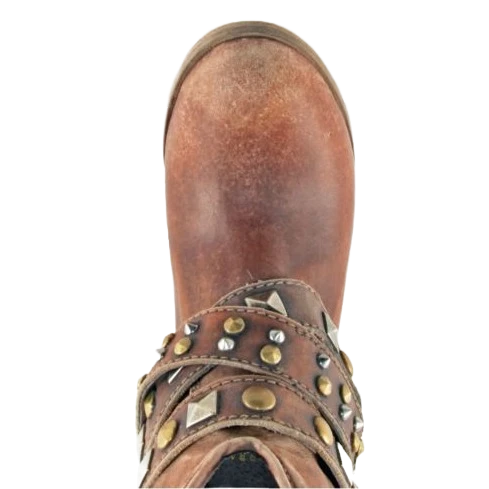 Circle G By Corral Ladies Studded Strap Ankle Cowgirl Boots P5042 2 Circle G By Corral Ladies Studded Strap Ankle Cowgirl Boots P5042 - Image 2