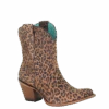 Corral Boots Corral Ladies Leopard Print Embroidery Ankle Boots E1650