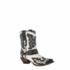 Corral Boots Corral Ladies White With Black Overlay Embroidery & Stud Boots A3973