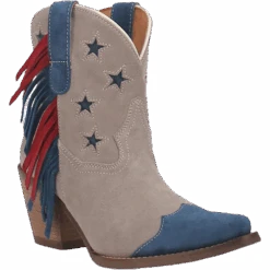 Dingo® Ladies Grey Glory Fringe Bootie DI767-GY