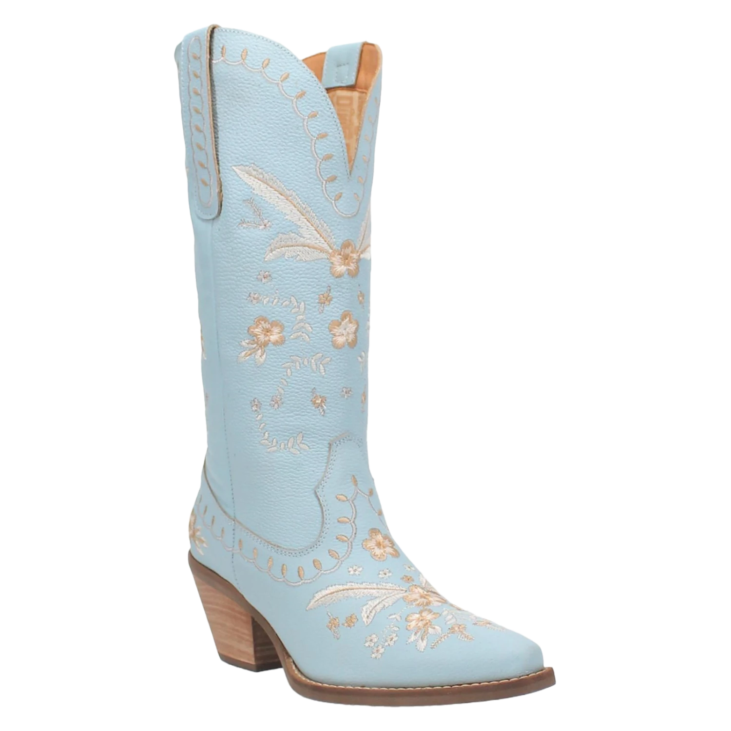 Dingo Ladies Full Bloom Blue Almond Round Toe Boots DI939-BLOOM 1 Dingo Ladies Full Bloom Blue Almond Round Toe Boots DI939-BLOOM