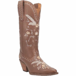 Dingo Ladies Full Bloom Brown Almond Toe Boots DI939-BRN