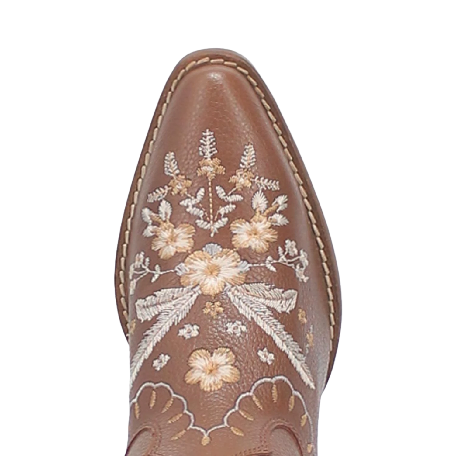 Dingo Ladies Full Bloom Brown Almond Toe Boots DI939-BRN 2 Dingo Ladies Full Bloom Brown Almond Toe Boots DI939-BRN - Image 2