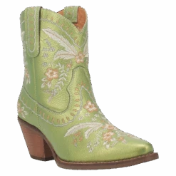 Dingo Ladies Primrose Metallic Green Snip Toe Boots DI748-MNT