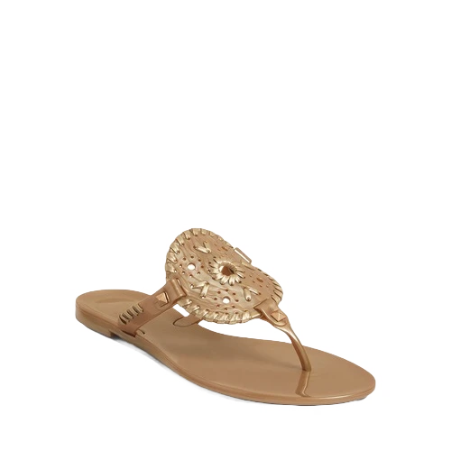 Jack Roger Ladies Slip On Georgica Jelly Gold Sandals 1213SS0010710-GLD 1 Jack Roger Ladies Slip On Georgica Jelly Gold Sandals 1213SS0010710-GLD