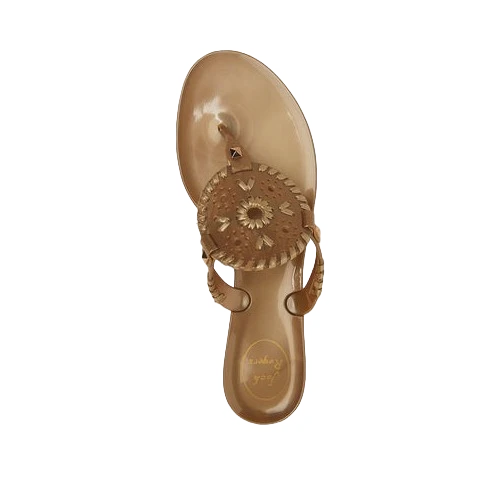 Jack Roger Ladies Slip On Georgica Jelly Gold Sandals 1213SS0010710-GLD 2 Jack Roger Ladies Slip On Georgica Jelly Gold Sandals 1213SS0010710-GLD - Image 2