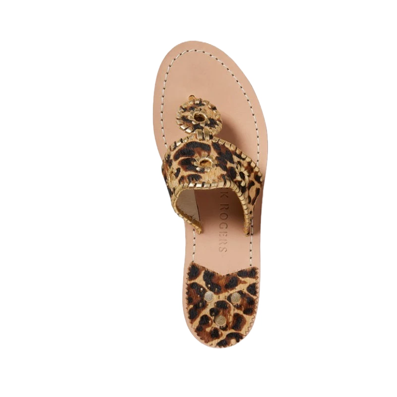 Jack Rogers Ladies Haircalf Leopard Flat Sandals 141211JK01 2 Jack Rogers Ladies Haircalf Leopard Flat Sandals 141211JK01 - Image 2