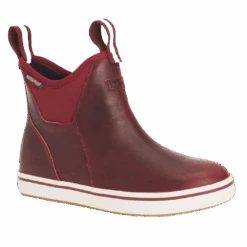 XTRATUF Ladies 6 Inch Red Leather Ankle Deck Boot XWAL-600