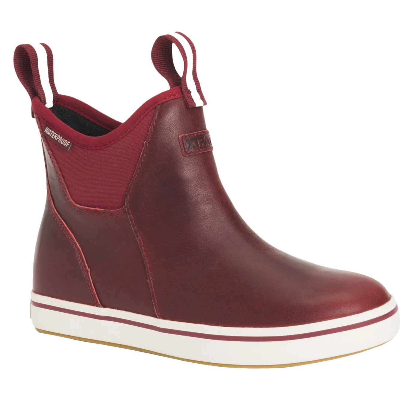 XTRATUF Ladies 6 Inch Red Leather Ankle Deck Boot XWAL-600 1 XTRATUF Ladies 6 Inch Red Leather Ankle Deck Boot XWAL-600