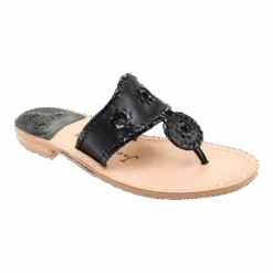 Jack Rogers Ladies Flat Black Sandals 111221JK01007