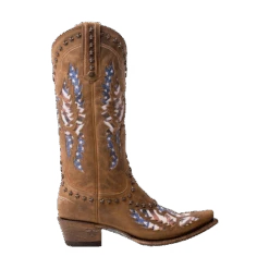 Lane Ladies Old Glory Burnt Caramel Snip Toe Boots LB0414D