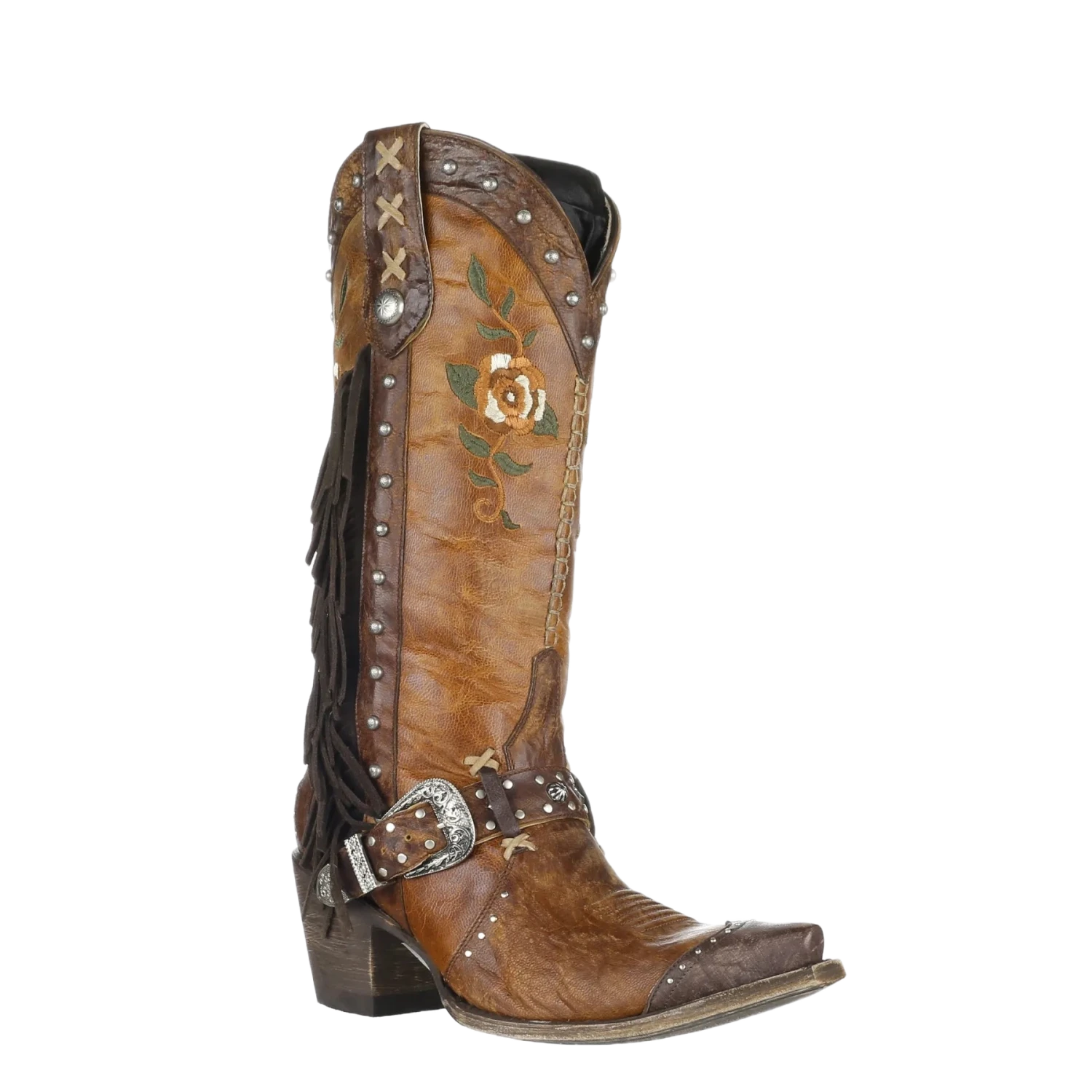 Yippee Ki Yay By Old Gringo Ladies Marielle Brown Floral Boots YL498-1 1 Yippee Ki Yay By Old Gringo Ladies Marielle Brown Floral Boots YL498-1