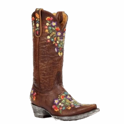 Old Gringo Sora 13" Multicolor Floral Embroidery Boots - Brass L841-3