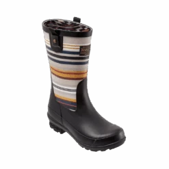 Pendleton® Ladies Bridger Stripe Black Mid Rain Boots PW2280-001